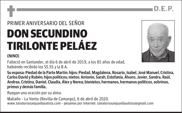 DON SECUNDINO TIRILONTE PELÁEZ