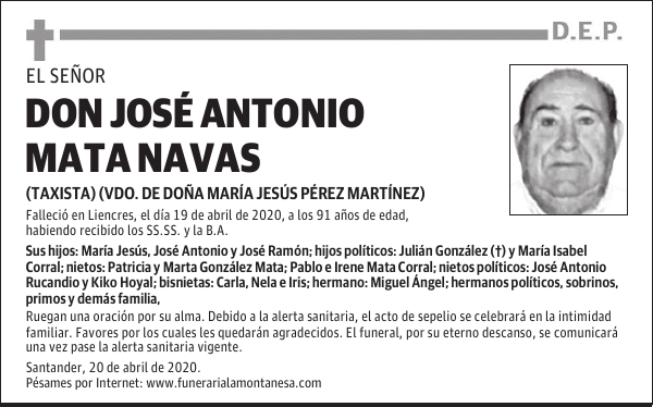 DON JOSÉ ANTONIO MATA NAVAS