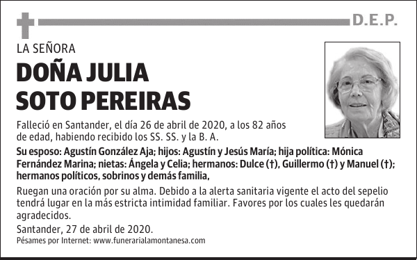DOÑA JULIA SOTO PEREIRAS