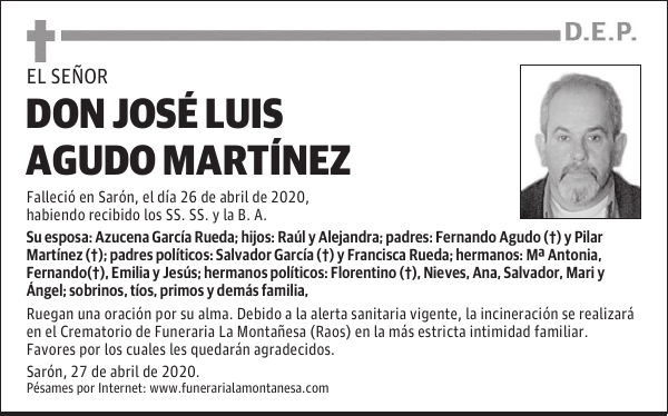 DON JOSÉ LUIS AGUDO MARTÍNEZ