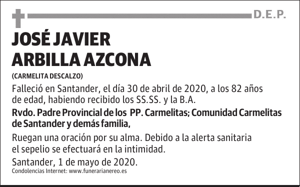 JOSÉ JAVIER ARBILLA AZCONA