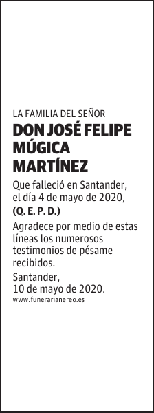 DON JOSÉ FELIPE MÚGICA MARTÍNEZ