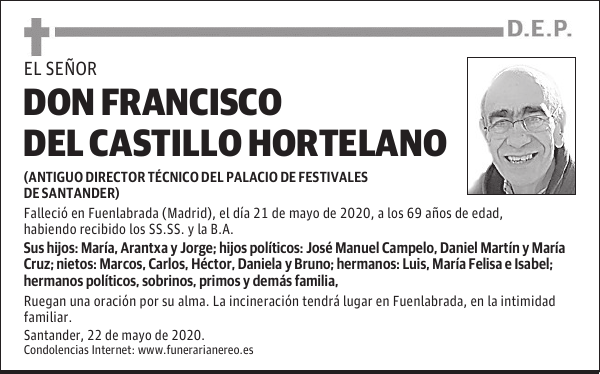 DON FRANCISCO DEL CASTILLO HORTELANO