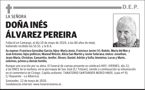 DOÑA INÉS ÁLVAREZ PEREIRA