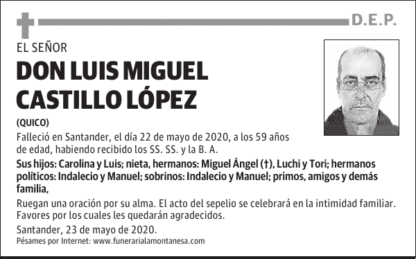 DON LUIS MIGUEL CASTILLO LÓPEZ