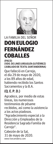 DON EULOGIO FERNÁNDEZ COBALLES