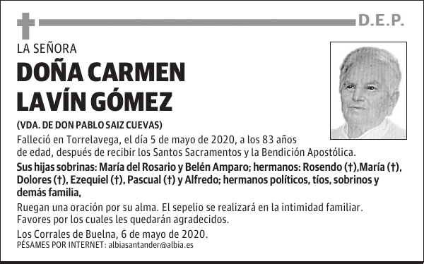 DOÑA CARMEN LAVÍN GÓMEZ
