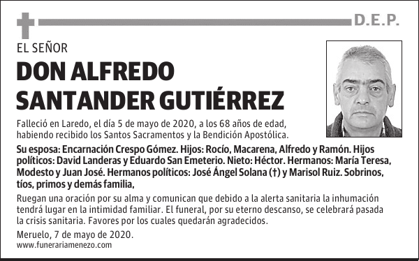 DON ALFREDO SANTANDER GUTIÉRREZ