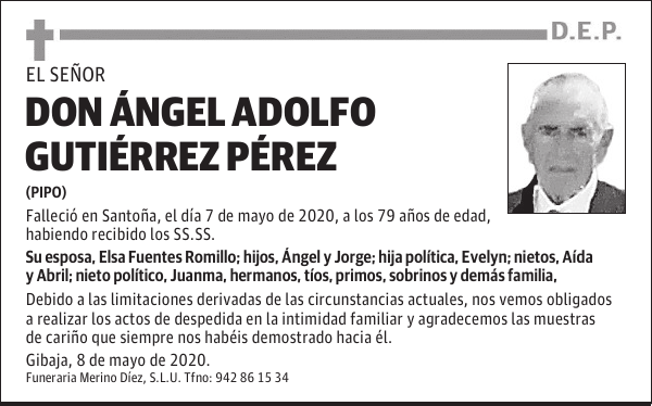 DON ÁNGEL ADOLFO GUTIÉRREZ PÉREZ