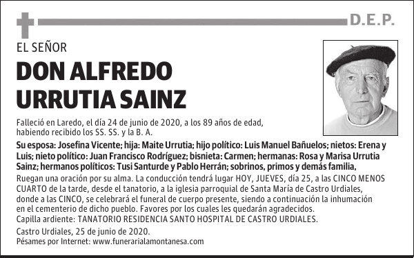 DON ALFREDO URRUTIA SAINZ