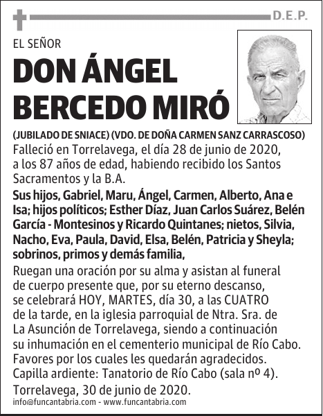 DON ÁNGEL BERCEDO MIRÓ
