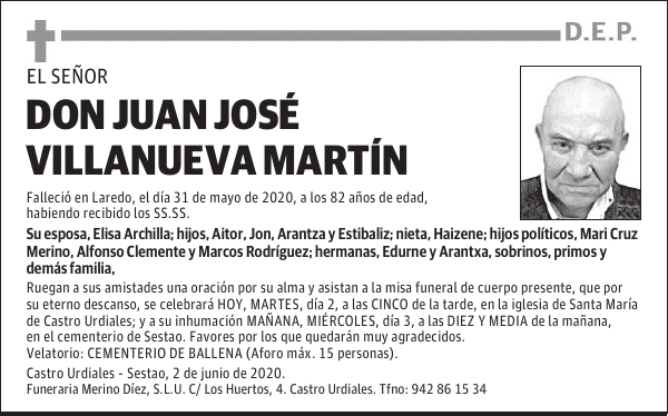 DON JUAN JOSÉ VILLANUEVA MARTÍN