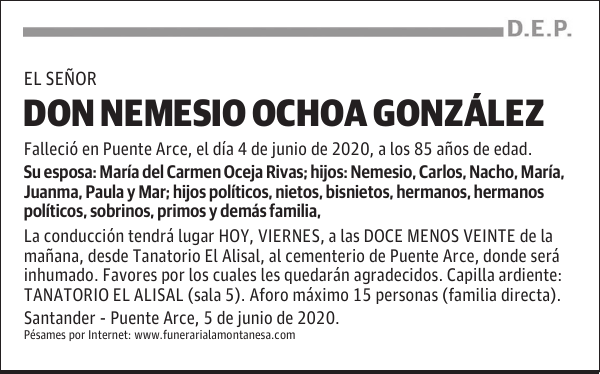 DON NEMESIO OCHOA GONZÁLEZ