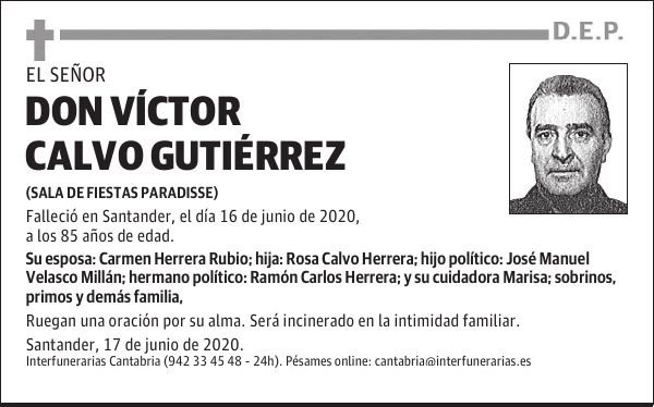DON VÍCTOR CALVO GUTIÉRREZ
