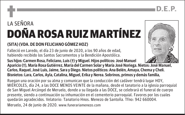 DOÑA ROSA RUIZ MARTÍNEZ