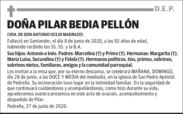 DOÑA PILAR BEDIA PELLÓN