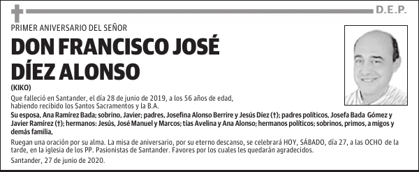 DON FRANCISCO JOSÉ DÍEZ ALONSO