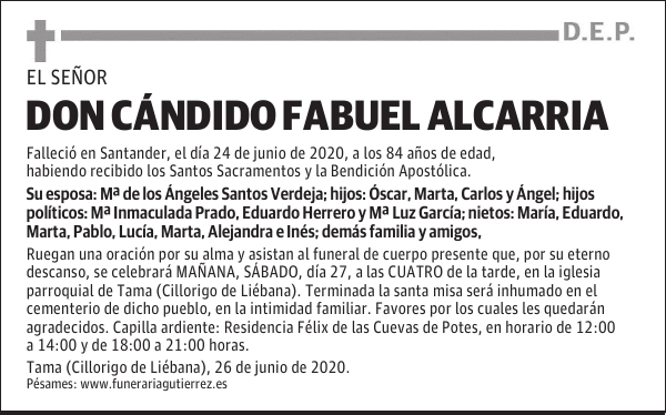 DON CÁNDIDO FABUEL ALCARRIA