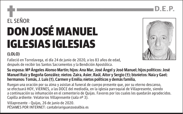 DON JOSÉ MANUEL IGLESIAS IGLESIAS