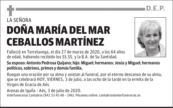 DOÑA MARÍA DEL MAR CEBALLOS MARTÍNEZ