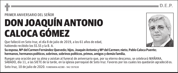 DON JOAQUÍN ANTONIO CALOCA GÓMEZ