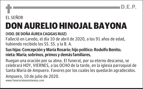 DON AURELIO HINOJAL BAYONA