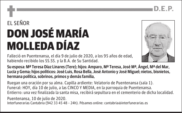 DON JOSÉ MARÍA MOLLEDA DÍAZ