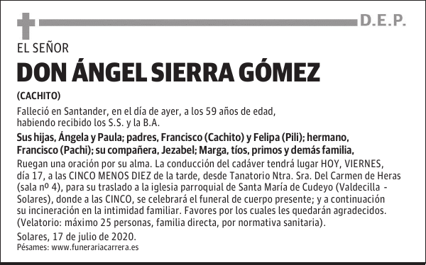 DON ÁNGEL SIERRA GÓMEZ