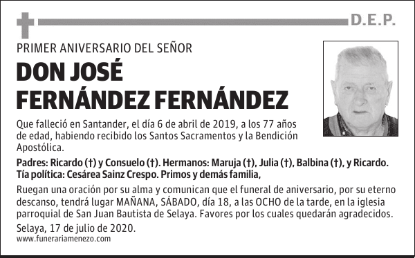 DON JOSÉ FERNÁNDEZ FERNÁNDEZ