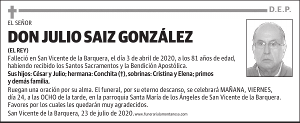 DON JULIO SAIZ GONZÁLEZ