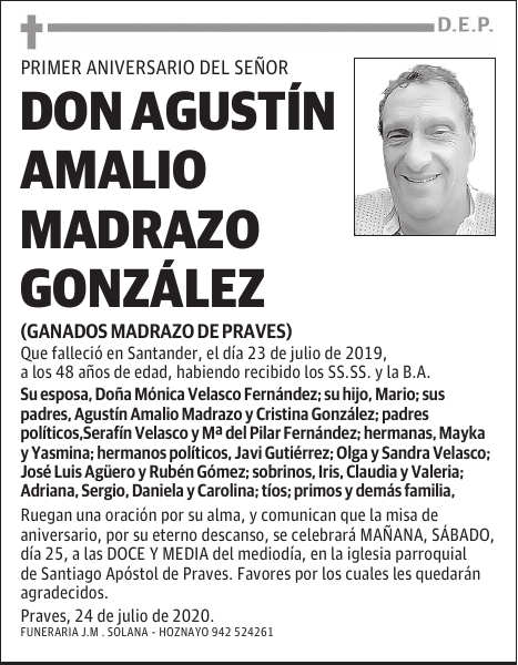 DON AGUSTÍN AMALIO MADRAZO GONZÁLEZ