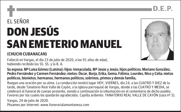 DON JESÚS SAN EMETERIO MANUEL