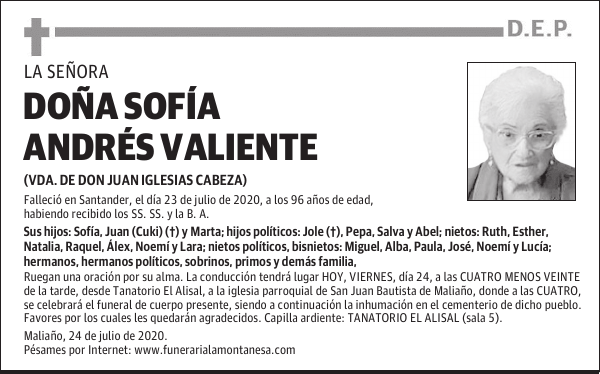 DOÑA SOFÍA ANDRÉS VALIENTE