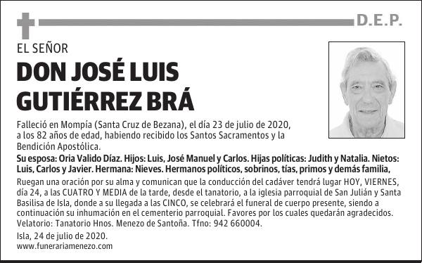 DON JOSÉ LUIS GUTIÉRREZ BRÁ