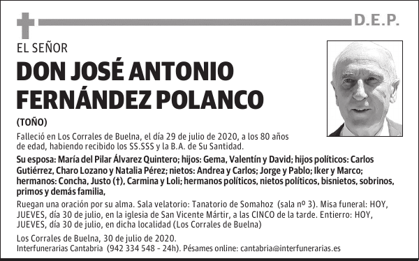 DON JOSÉ ANTONIO FERNÁNDEZ POLANCO
