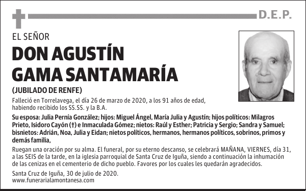 DON AGUSTÍN GAMA SANTAMARÍA