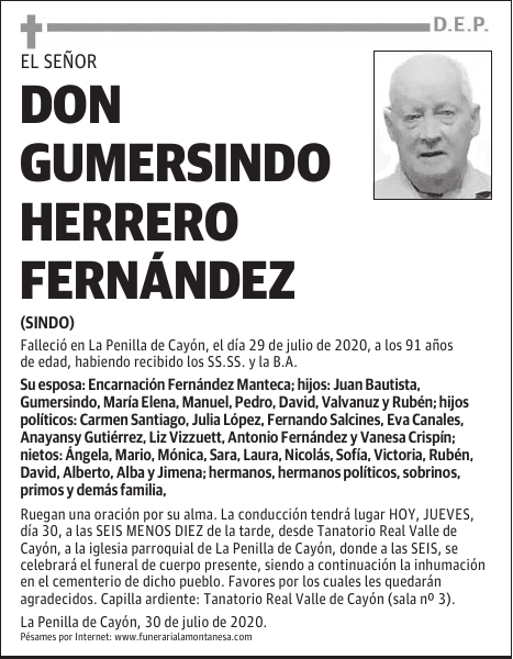 DON GUMERSINDO HERRERO FERNÁNDEZ