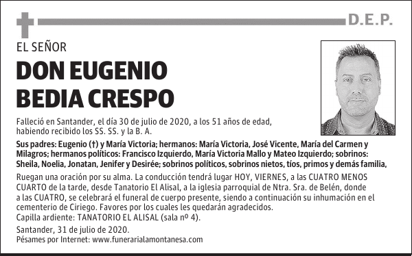 DON EUGENIO BEDIA CRESPO