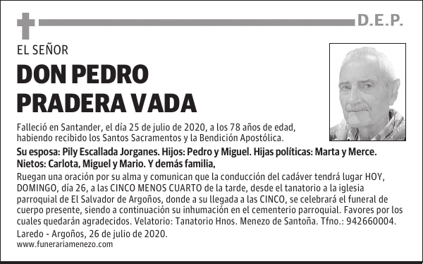 DON PEDRO PRADERA VADA