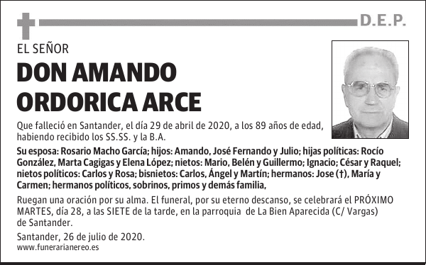 DON AMANDO ORDORICA ARCE
