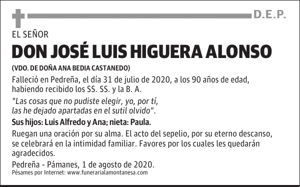 DON JOSÉ LUIS HIGUERA ALONSO