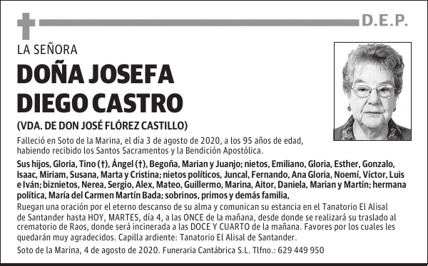 DOÑA JOSEFA DIEGO CASTRO