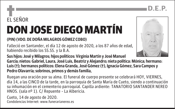 DON JOSE DIEGO MARTÍN