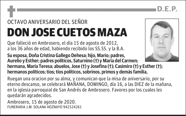 DON JOSE CUETOS MAZA