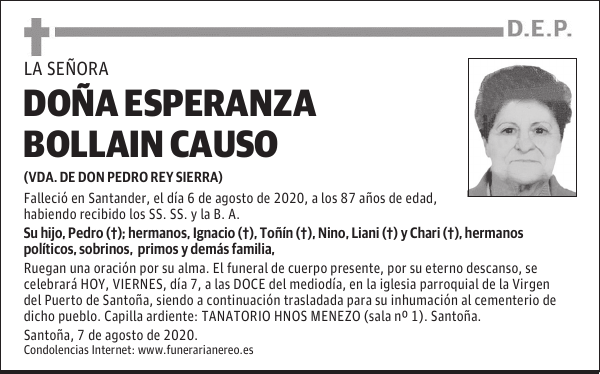 DOÑA ESPERANZA BOLLAIN CAUSO