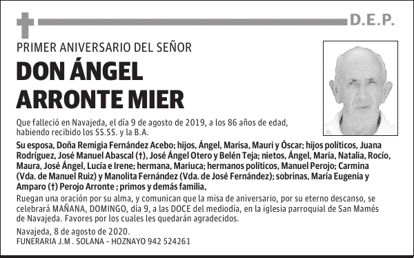 DON ÁNGEL ARRONTE MIER