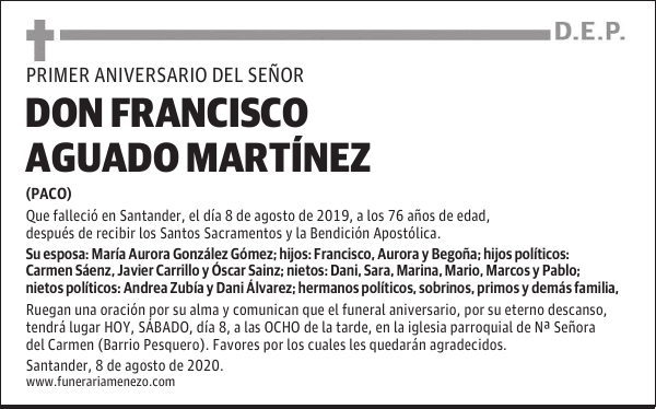 DON FRANCISCO AGUADO MARTÍNEZ