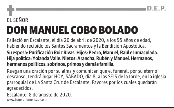 DON MANUEL COBO BOLADO