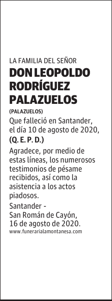DON LEOPOLDO RODRÍGUEZ PALAZUELOS
