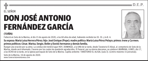 DON JOSÉ ANTONIO FERNÁNDEZ GARCÍA